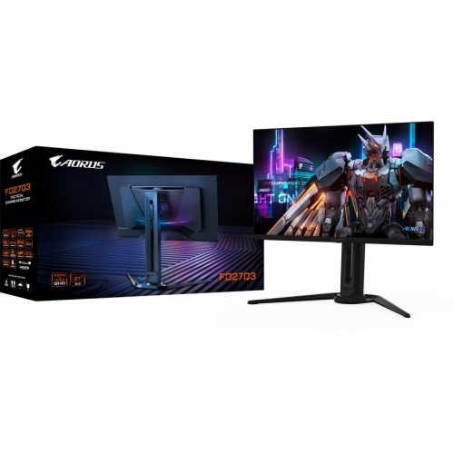 Monitor QD-OLED Gigabyte AORUS FO27Q3, 27inch, 2560x1440, 0.03ms GTG, Black