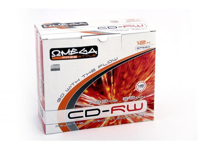 CD-RW Omega 12x, 700MB, 10buc, Slim case