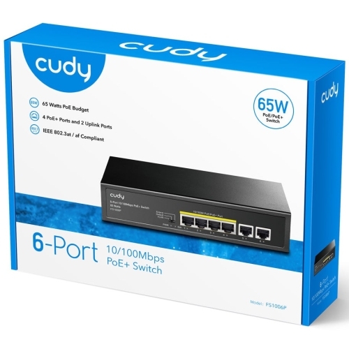 Switch Cudy FS1006P, 4 porturi, PoE