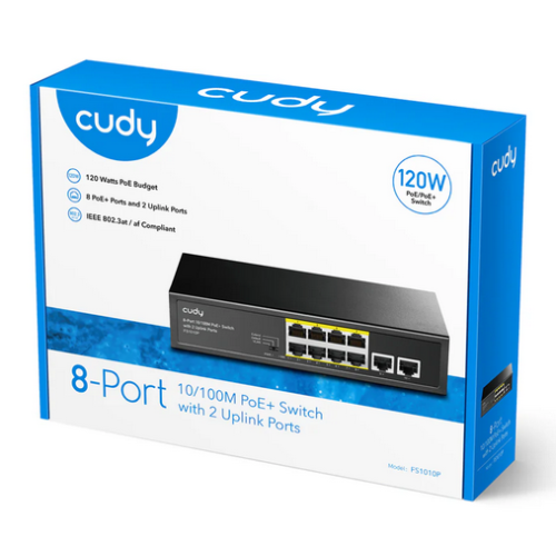 Switch Cudy FS1010P, 8 porturi, PoE