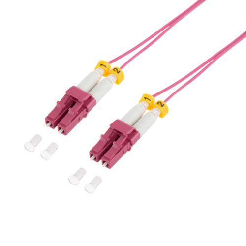 Patch Cord Fibra Optica Logilink FS4LC02, Multi-Mode, OM4, Duplex LC/UPC - Duplex LC/UPC, 2 m