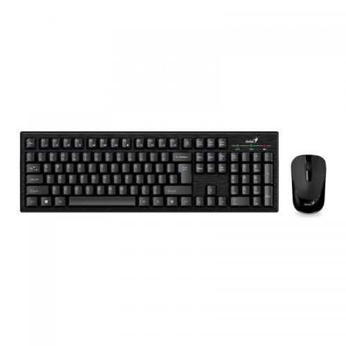 Kit Wireless Genius KM-8101 - Tastatura, USB, Black + Mouse Optic, USB, Black
