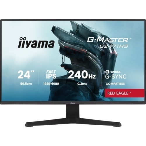 Monitor LED Iiyama G-MASTER Red Eagle G2471HS-B1, 23.8 inch, 1920 x 1080 pixeli, 0.3 ms, Black