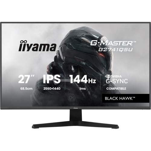 Monitor LED Iiyama G-MASTER Black Hawk G2741QSU-B1, 27 inch, 2560 x 1440 pixeli, 1 ms, Black