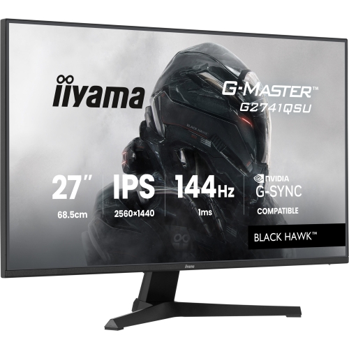 Monitor LED Iiyama G-MASTER Black Hawk G2741QSU-B1, 27 inch, 2560 x 1440 pixeli, 1 ms, Black