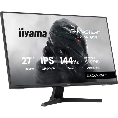 Monitor LED Iiyama G-MASTER Black Hawk G2741QSU-B1, 27 inch, 2560 x 1440 pixeli, 1 ms, Black