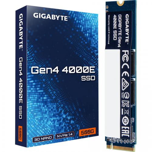 SSD Gigabyte Gen4 4000E, 500GB, PCI Express 4.0 x4, M.2 2280