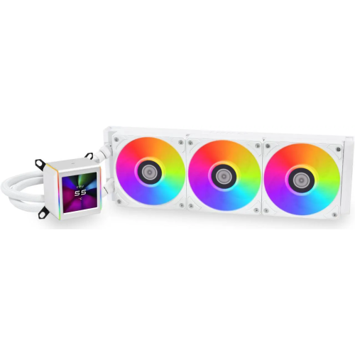 Cooler procesor Lian Li GALAHAD II 360 LCD AIO, RGB LED, 3 x 120 mm, White