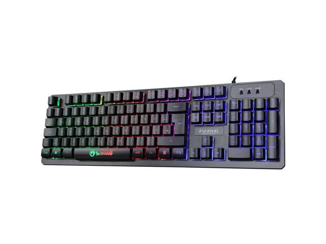 Kit Marvo CM450 - Tastatura Marvo K616, RGB LED, USB, Black + Casti Stereo HG8942, jack, Black-Green + Mouse Optic M314, USB, Black-Silver + Mouse Pad G20, Black-Red