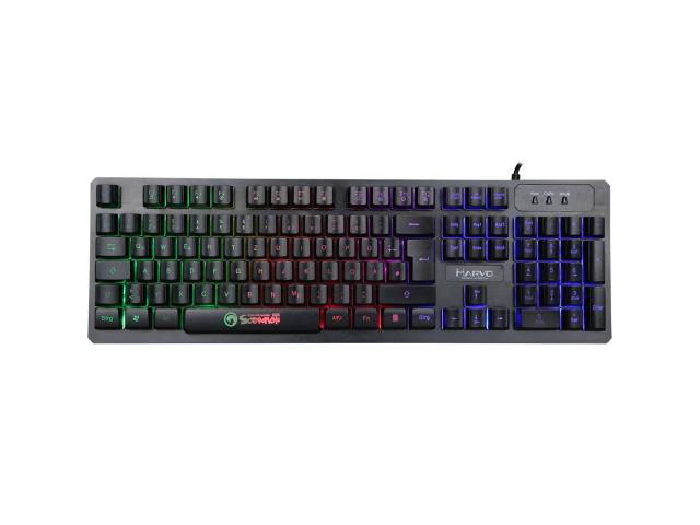 Kit Marvo CM450 - Tastatura Marvo K616, RGB LED, USB, Black + Casti Stereo HG8942, jack, Black-Green + Mouse Optic M314, USB, Black-Silver + Mouse Pad G20, Black-Red
