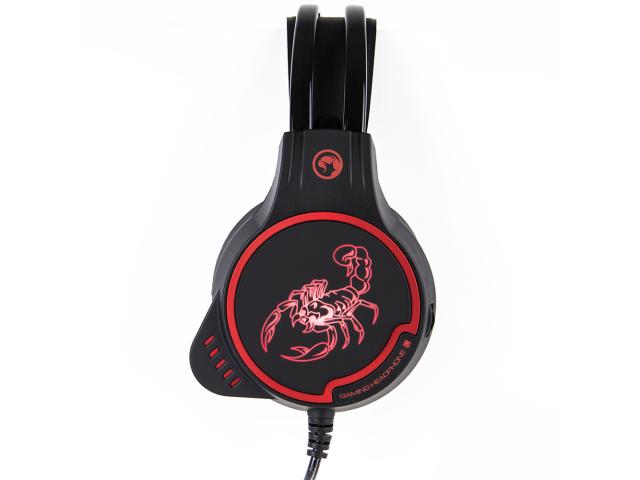 Kit Marvo CM600 - Tastatura KG760 RGB LED, USB, Black + Mouse Optic G932, USB, Multicolor + Casti stereo HG8907, jack, Black-Red + Mouse Pad G21 Scorpion, Multicolor