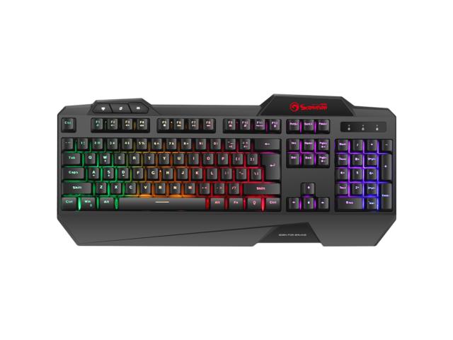Kit Wireless Marvo CM306 - Tastatura, USB, Black + Mouse Optic, USB, Black + Mouse Pad, Black-Red
