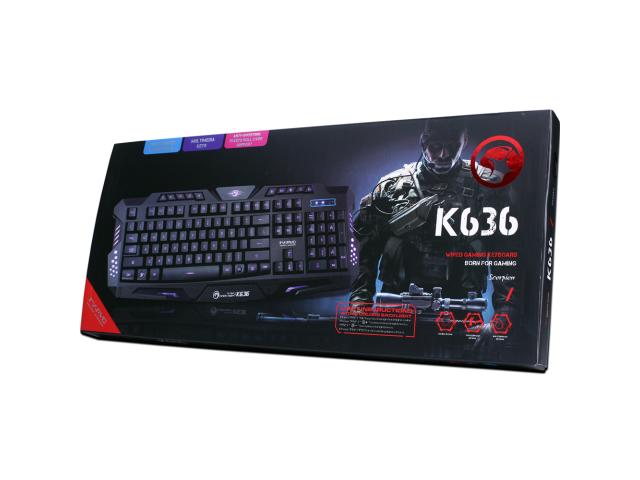 Kit Marvo CM400 - Tastatura K636, RGB LED, USB, Black + Mouse Optic M309, USB, Black + Casti Stereo H8314, jack, Blue + Mouse Pad G1, Black-Red