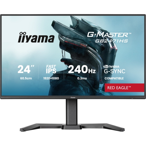 Monitor LED Iiyama G-MASTER Red Eagle GB2471HS-B1, 23.8 inch, 1920 x 1080 pixeli, 0.3 ms, Black