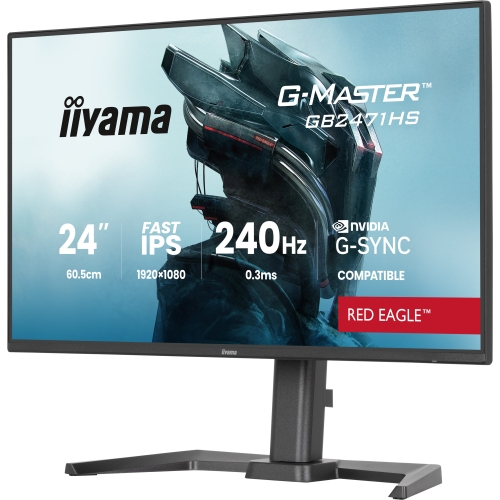 Monitor LED Iiyama G-MASTER Red Eagle GB2471HS-B1, 23.8 inch, 1920 x 1080 pixeli, 0.3 ms, Black