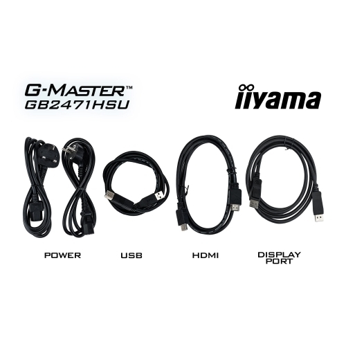 Monitor LED Iiyama G-MASTER Red Eagle GB2471HSU-B1, 23.8 inch, 1920 x 1080 pixeli, 0.3 ms, Black