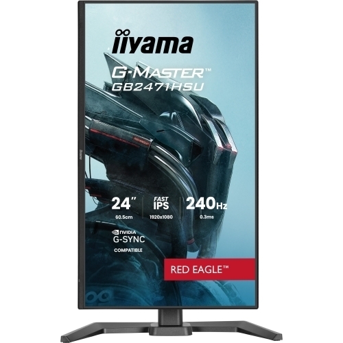 Monitor LED Iiyama G-MASTER Red Eagle GB2471HSU-B1, 23.8 inch, 1920 x 1080 pixeli, 0.3 ms, Black