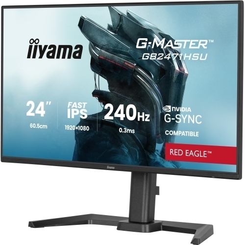 Monitor LED Iiyama G-MASTER Red Eagle GB2471HSU-B1, 23.8 inch, 1920 x 1080 pixeli, 0.3 ms, Black