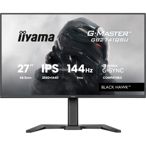 Monitor LED Iiyama G-MASTER Black Hawk GB2741QSU-B1, 27 inch, 2560 x 1440 pixeli, 1 ms, Black