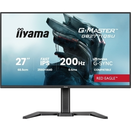 Monitor LED Iiyama G-MASTER Red Eagle GB2771QSU-B1, 27 inch, 2560 x 1440 pixeli, 0.5 ms, Black