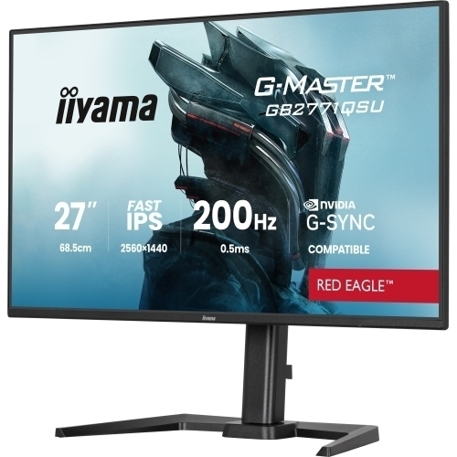 Monitor LED Iiyama G-MASTER Red Eagle GB2771QSU-B1, 27 inch, 2560 x 1440 pixeli, 0.5 ms, Black