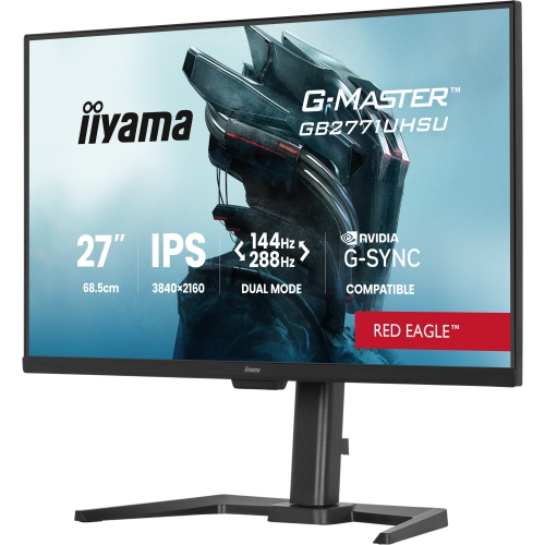 Monitor LED Iiyama G-MASTER Red Eagle GB2771UHSU-B1, 27 inch, 3840 x 2160 pixeli, 0.8 ms, Black