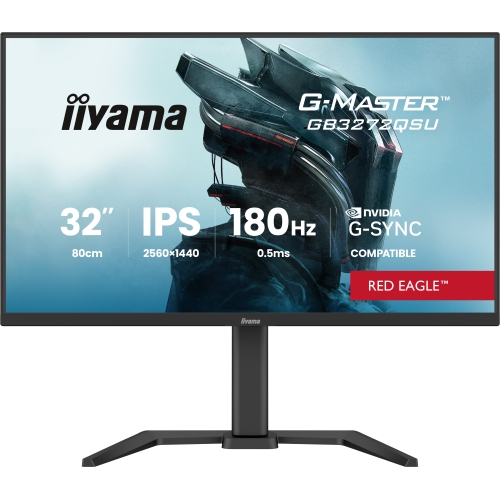 Monitor LED Iiyama G-MASTER Red Eagle GB3272QSU-B1, 31.5 inch, 2560 x 1440 pixeli, 0.5 ms, Black