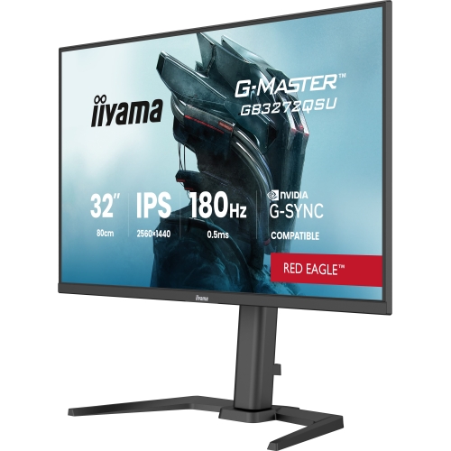 Monitor LED Iiyama G-MASTER Red Eagle GB3272QSU-B1, 31.5 inch, 2560 x 1440 pixeli, 0.5 ms, Black