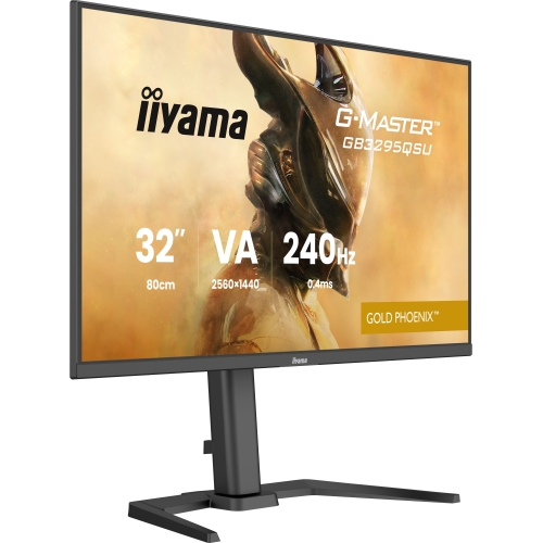 Monitor LED Iiyama G-MASTER Gold Phoenix GB3295QSU-B1, 31.5 inch, 2560 x 1440 pixeli, 0.4 ms, Black