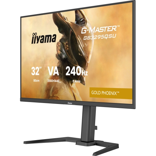 Monitor LED Iiyama G-MASTER Gold Phoenix GB3295QSU-B1, 31.5 inch, 2560 x 1440 pixeli, 0.4 ms, Black
