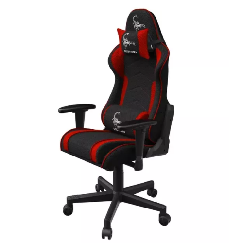 GEMBIRD Gaming chair SCORPION black/red mesh