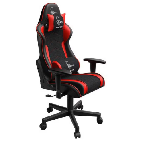 GEMBIRD Gaming chair SCORPION black mesh red skin accents