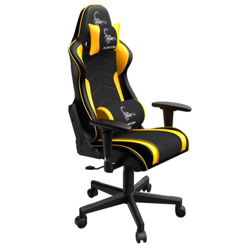 GEMBIRD Gaming chair SCORPION black mesh yellow skin
