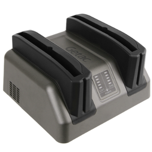 Statie de incarcare Getac GCMCEE pentru acumulator Tableta A140, 2 sloturi, Black-Grey