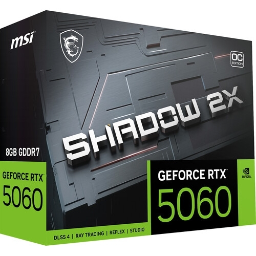 Placa video MSI nVidia GeForce RTX 5060 SHADOW 2X OC 8GB, GDDR7, 128 bit