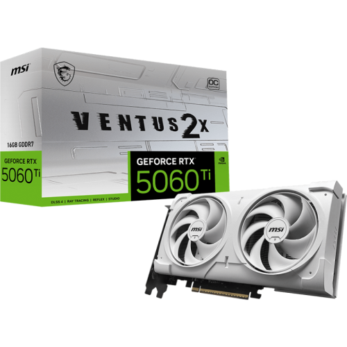 GeForce RTX 5060 Ti 16G VENTUS 2X OC WHITE PLUS, 16GB, GDDR7, 128-bit, Alb