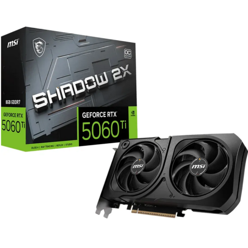 Placa video MSI nVidia GeForce RTX 5060 Ti SHADOW 2X OC PLUS 8GB, GDDR7, 128 bit