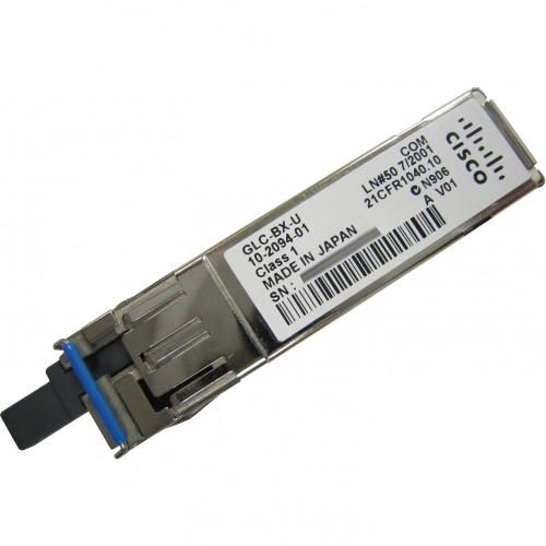 Transceiver Cisco SFP 1.25GB GLC-BX-U, TX 1310 / RX 1490 nm, Single-Mode, DDM, 10 km, LC
