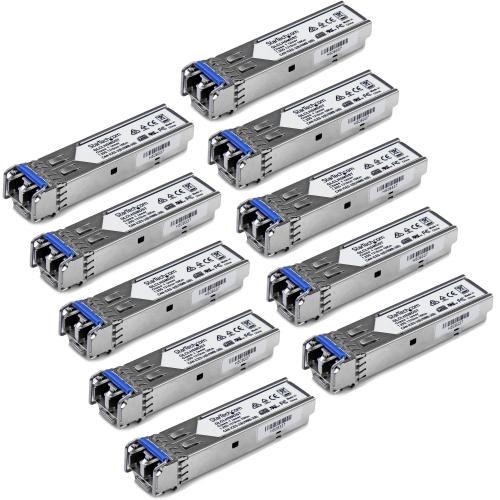 Transceiver Startech SFP 1.25GB GLCLHSMD10ST, 1310 nm, Single-Mode / Multi-Mode, DDM, 10 km, Duplex LC, 10 bucati