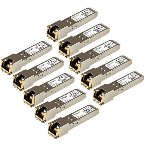 Transceiver Startech SFP 1GB GLCT10PKST, 100 m, RJ45, 10 bucati
