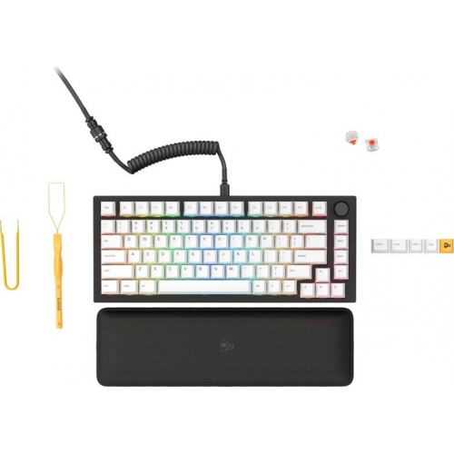 Tastatura Glorious PC Gaming Race GMMK Pro Black Slate 75% TKL - Pre Built, RGB LED, USB, Black-White