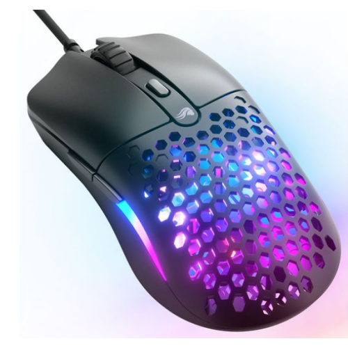 Mouse Gaming Model O Eternal, 12000 DPI, 55g, 6 butoane, Negru Mat
