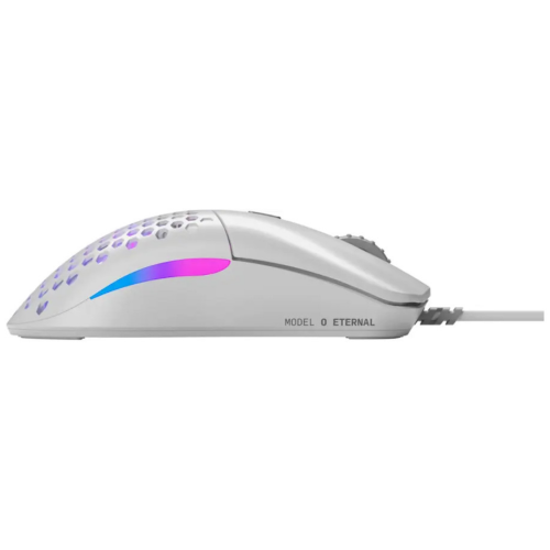 Mouse Gaming Model O Eternal, 12000 DPI, 55g, 6 butoane, Alb Mat