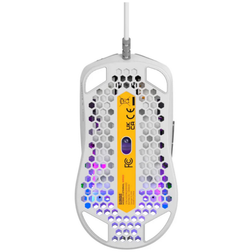 Mouse Gaming Model O Eternal, 12000 DPI, 55g, 6 butoane, Alb Mat