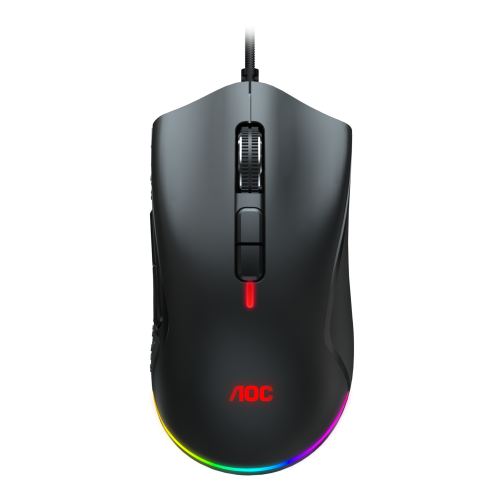 Mouse Optic AOC GM530, RGB LED, USB, Black