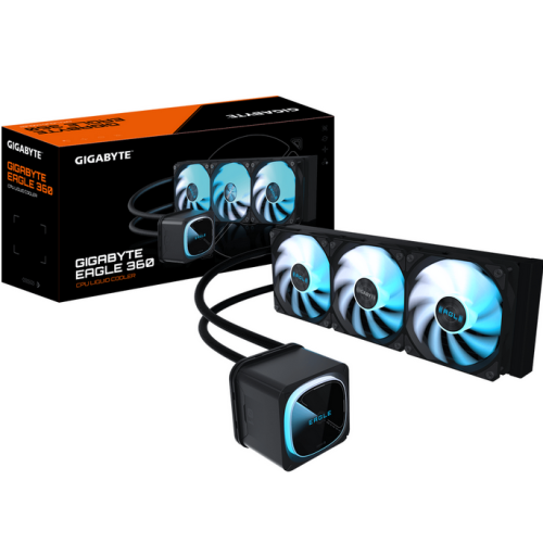 Cooler procesor cu lichid GIGABYTE EAGLE 360, AIO 360mm, ARGB, Compatibil Intel/AMD, Negru - GP-GIGABYTE EAGLE 360