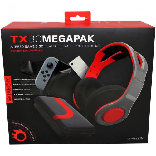 Kit Casti cu microfon Gioteck TX30 Megapack, 3.5mm jack, Black-Red