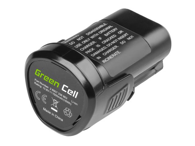 Green Cell Battery (1.5Ah 10.8V) Power4All PBA 12 PBA 10.8 for Bosch 12 AHS ART PSB PMF PSM 10.8 LI-2 Dremel 8200 8300 Multi Max