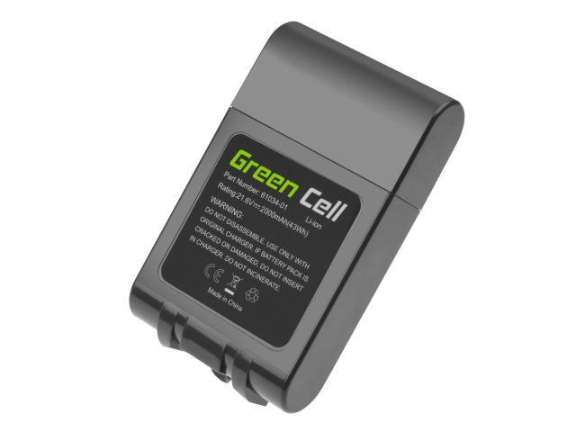 Green Cell Battery (2Ah 21.6V) 967810-02 209432-01 209472-01 for Dyson V6 DC58 DC59 DC61 DC62 DC72 DC74