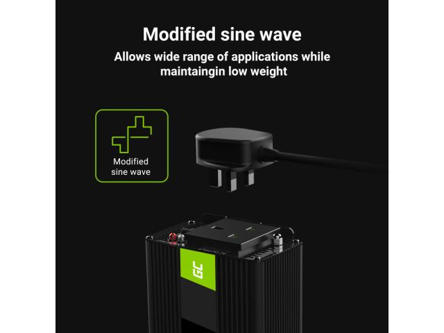 Green Cell Power Inverter 24V to 230V 150W/300W Modified sine wave UK PLUG